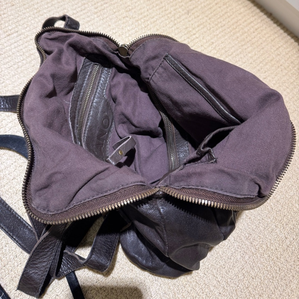 Tano Stylish Brown Leather Backpack - Picture 13 of 16